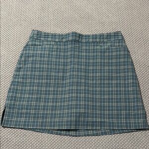 Lady Hagen Blue and Cream Pencil Mini Golf Skirt